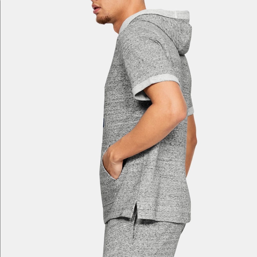 Under Armour Project Rock Terry Short Sleev Hoodie - Picture 5 of 5